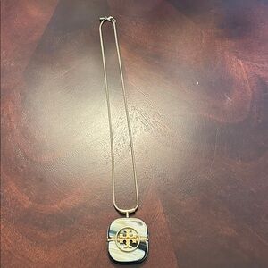 Tory Burch Elegant Gold Pendant Necklace
